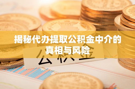 九江揭秘代办提取公积金中介的真相与风险
